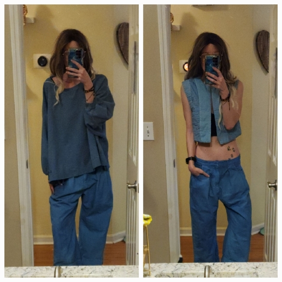 Free People Pants - OOAK CUSTOM HAND DYED Free People Sweet Talk Chino Barrel Pants